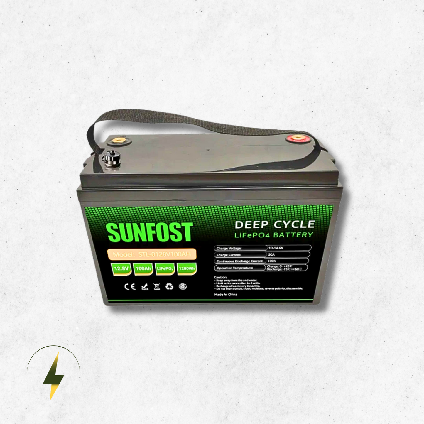 SUNFOST STL-0128V100AH 12.8V LITHIUM BATTERY